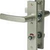Nemef 3251 wc rs beslag kortschild rechthoekig | blok kruk-kruk | beslagset | geveerd | krukstift 8mm | f1 aluminium | wc63 | draairichting rechts - 9325122631