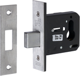 Nemef 4328 veiligheidsbijzetslot | skg** | dm60mm | voorplaat rvs siervoorplaat 29x110mm rechthoekig | dr 1+2+3+4 - 9432817600 - afbeelding 1