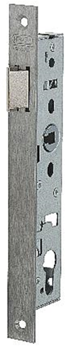 Nemef 9620 loopslot | dm25mm | krukgat 8mm | voorplaat rvs 24x245mm rechthoekig | zamac vernikkelde dagschoot | dr 1+3 2+4 - 9962107001