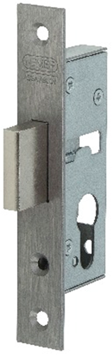 Nemef 9640 kastslot | dm40mm | voorplaat rvs 24x150mm rechthoekig | zamac vernikkelde nachtschoot | dr 1+2+3+4 - 9964407000 - afbeelding 1