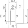 Nemef p1255 sluitplaat | rvs 23.3x71.5mm rechthoekigdm| dr 1+2+3+4 - 9125590170
