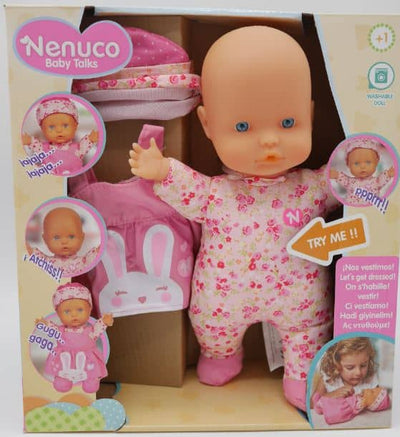 nenuco baby popje met geluidjes en extra kleertjes