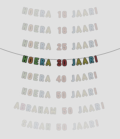 Paperdreams neon slinger hoera 30 jaar!