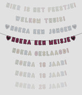 Paperdreams neon slinger 5m - hoera een meisje! - afbeelding 2