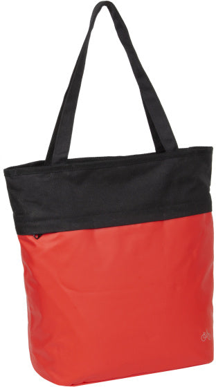 Bike carbon waterafstotende shopper fietstas 21l rood