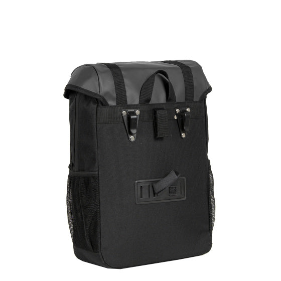 Bike carbon waterafstotende fietsschoudertas 24l zwart