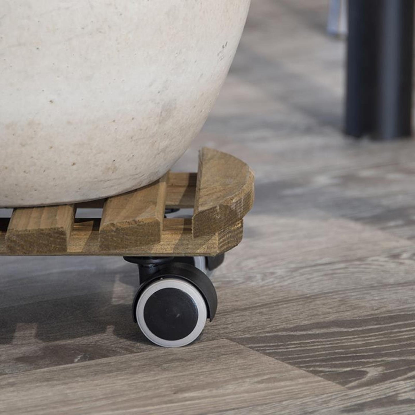 Esschert design plantentrolley bruin rond indoor ø29cm