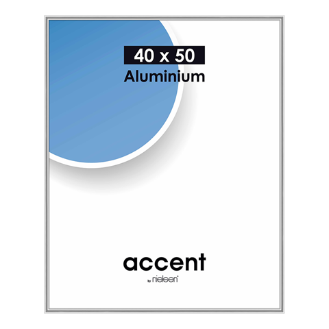 Nielsen design nielsen fotolijst 52523 accent glanzend zilver 40x50 cm