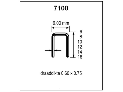 Dutack niet serie 7100 cnk 10mm doos 10 duizend - 5040010