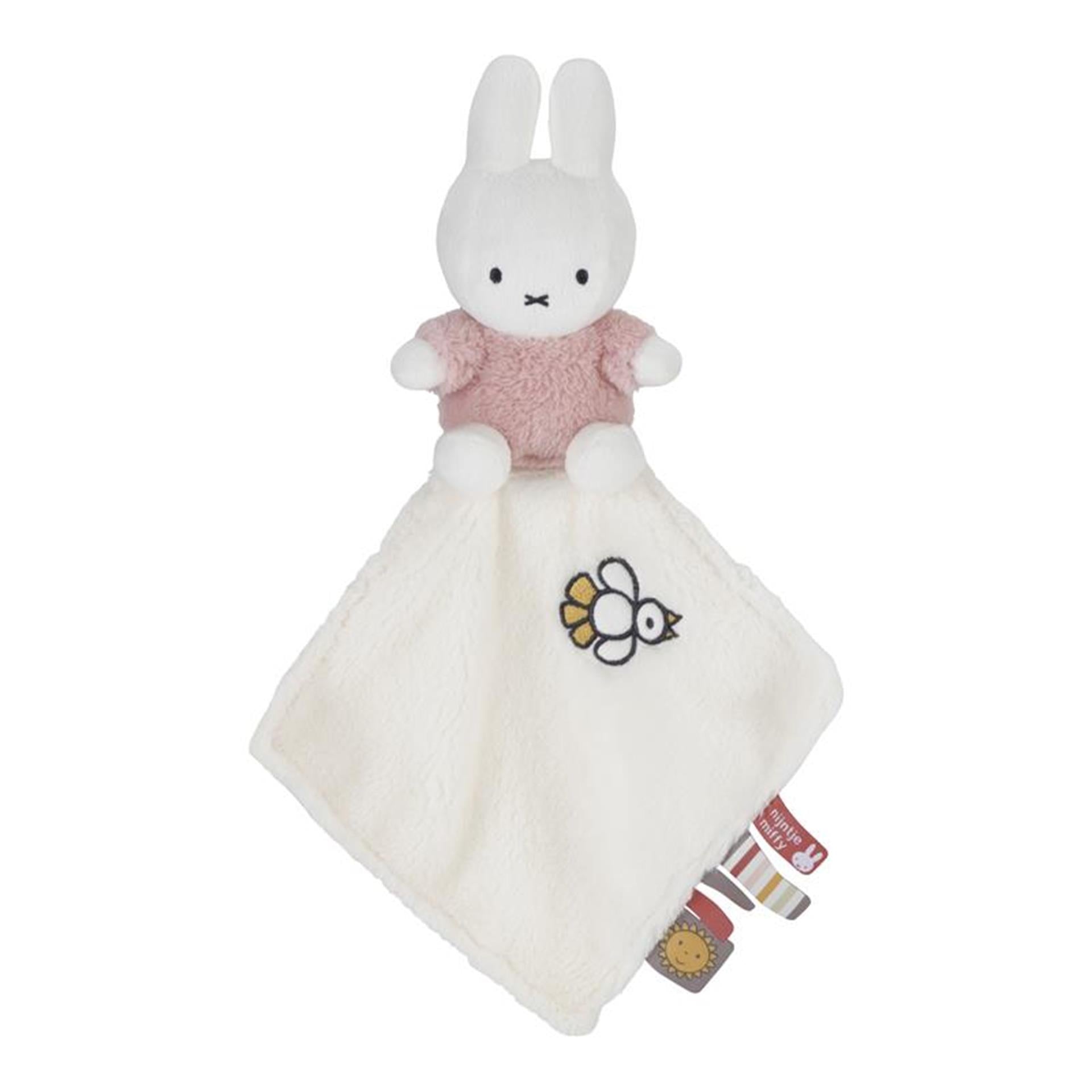 Tiamo nijntje knuffeldoekje fluffy pink