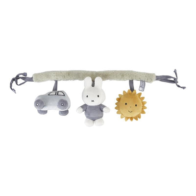 Nijntje fluffy wagenspanner + geluid blauw