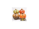 Season inspired decoration pompoen polystone met led verlichting h14cm