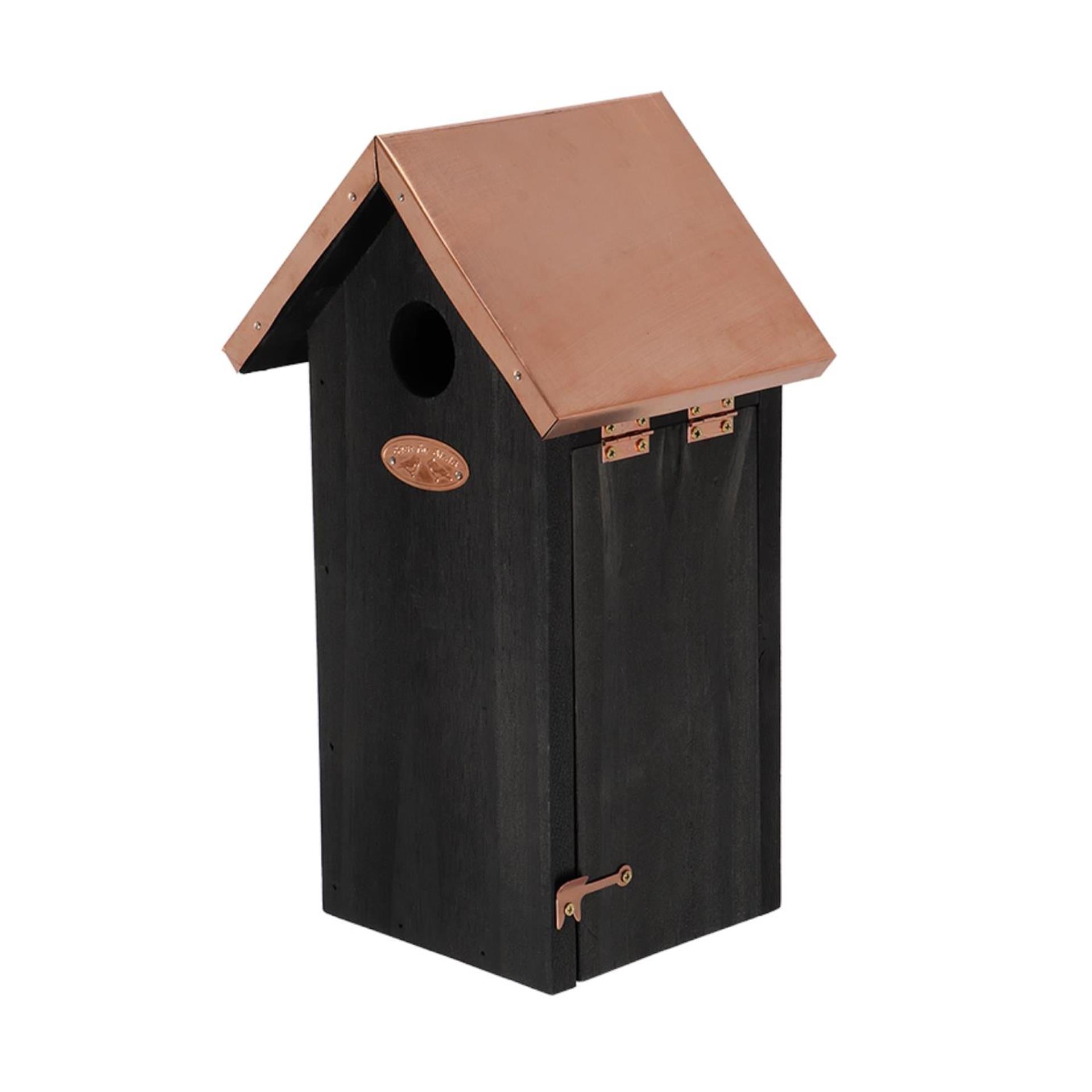 Esschert design esschert nestkast zwart koper koolmees
