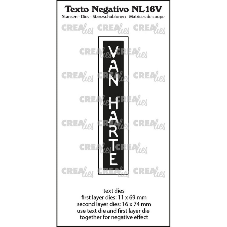 Crealies • texto negativo van harte