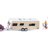 Siku 2542 personenauto met caravan