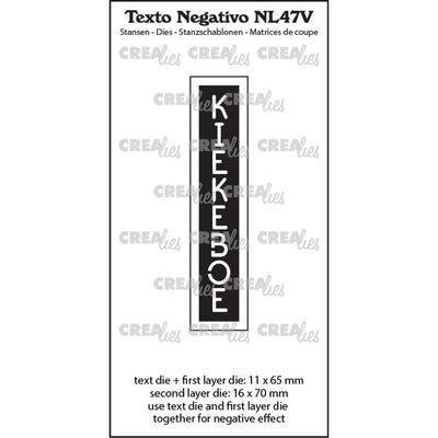 Crealies • texto negativo kiekeboe (verticaal)