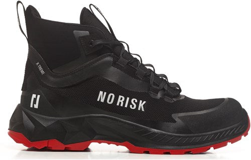No risk x-treme mid black red 1057.10 s3l | zwart rood | maat 45 - 5607421134458