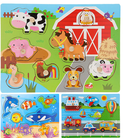 Johntoy john toy knopjespuzzel 30x22cm