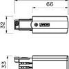 Nordic aansluitstuk tbv. rail alu rechts 3-fase 5050019