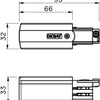 Nordic aansluitstuk tbv. rail wit links 3-fasen 5050015