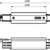 Nordic aansluitstuk tbv. rail wit midden 3-fase 5050024