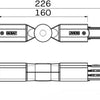Nordic hoekstuk instelbaar tbv. rail wit 5050042