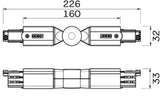 Nordic hoekstuk instelbaar tbv. rail wit 5050042 - afbeelding 2