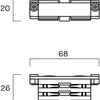 Nordic koppelstuk tbv. rail alu 3-fasen 5050028