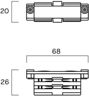 Nordic koppelstuk tbv. rail zwart 3-fasen 5050027 - afbeelding 2