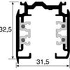 Nordic rail alu 3 fasen 2 meter 5050007