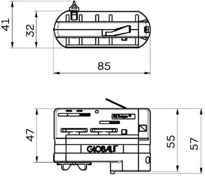 Nordic rail voedingsadapter zilver 5050430