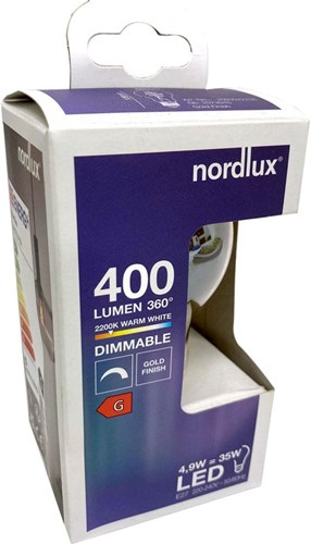 Enzo nordlux led gls e27 4,9-35w 2200k filament spiraal gold dimbaar - 2760070