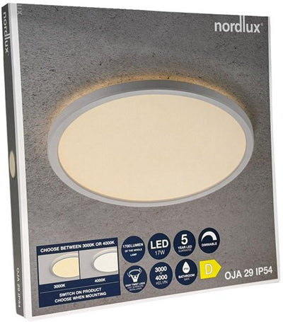 Enzo nordlux led plafonniere oja 29 wit 17w 3000k 4000k 29cm - 4802324