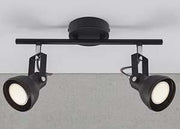 Enzo nordlux opbouw spot 2x gu10 aslak zwart verstelbaar - 4800460 - afbeelding 2