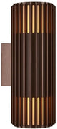 Enzo nordlux wandlamp aludra rond dubbel 2x e27 bruin ip54 - 4800945