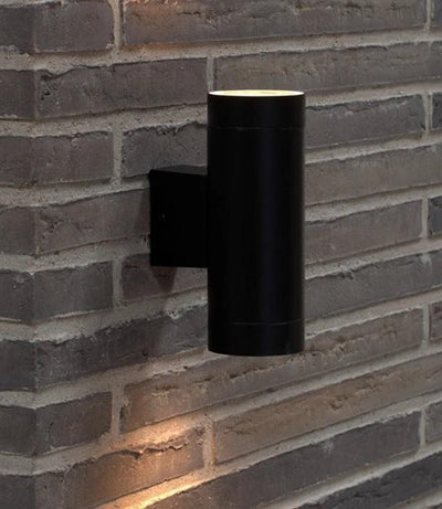 Enzo nordlux wandlamp tin maxi double 2x gu10 zwart ip54 - 4800936