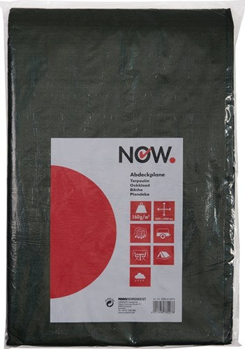 Now afdekzeil | breedte 3.000 x lengte 5.000 mm | olijfgroen gewicht 160 g m² | met aluminium ogen | 1 stuk - 4000818873 4000818873