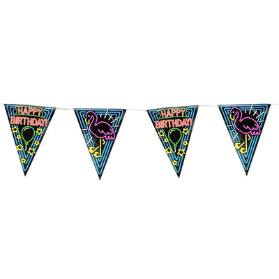 Paperdreams neon party vlag birthday