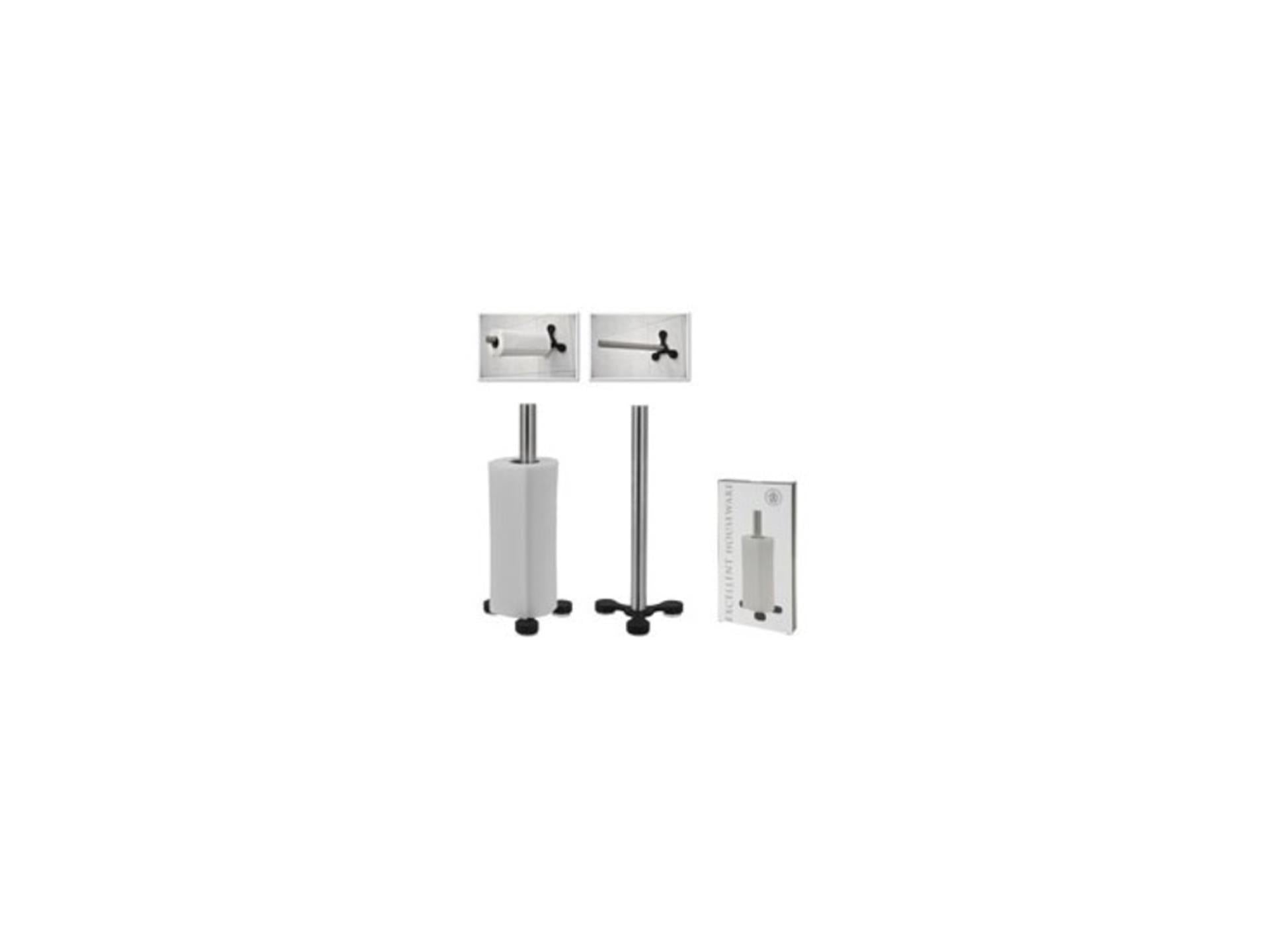Excellent houseware keukenrolhouder met zuignap rvs