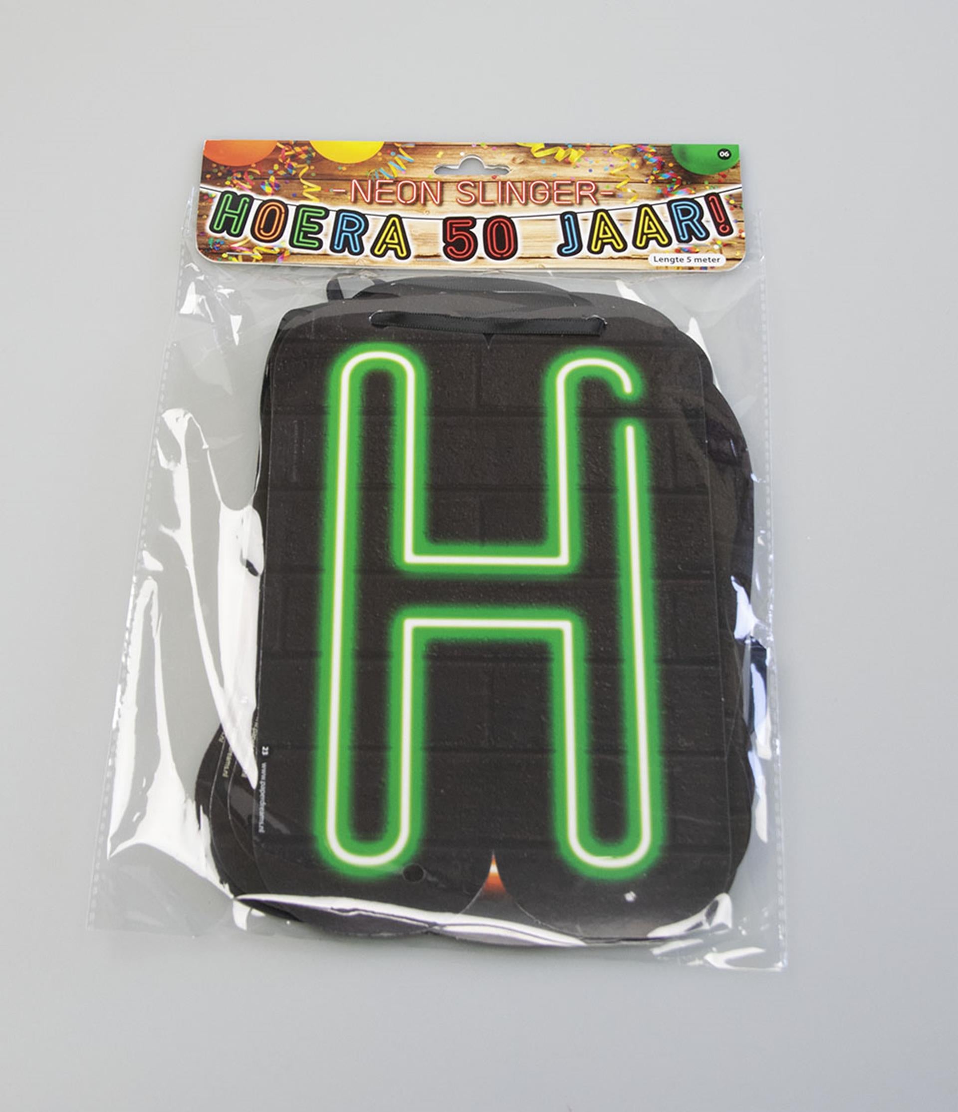 Paperdreams neon slinger 5m - hoera 50 jaar!