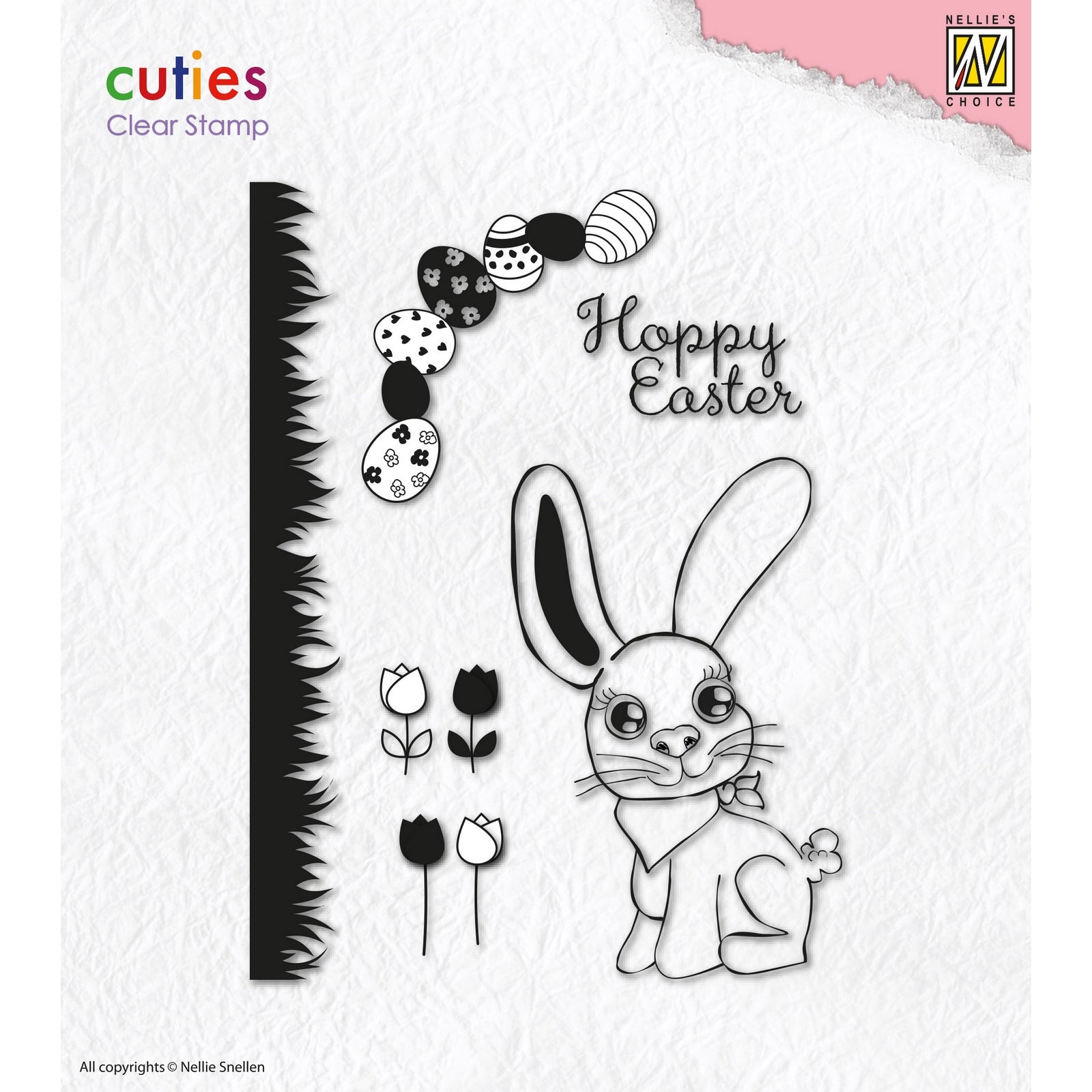 Nellie's choice • clear stamp set a5 hoppy easter