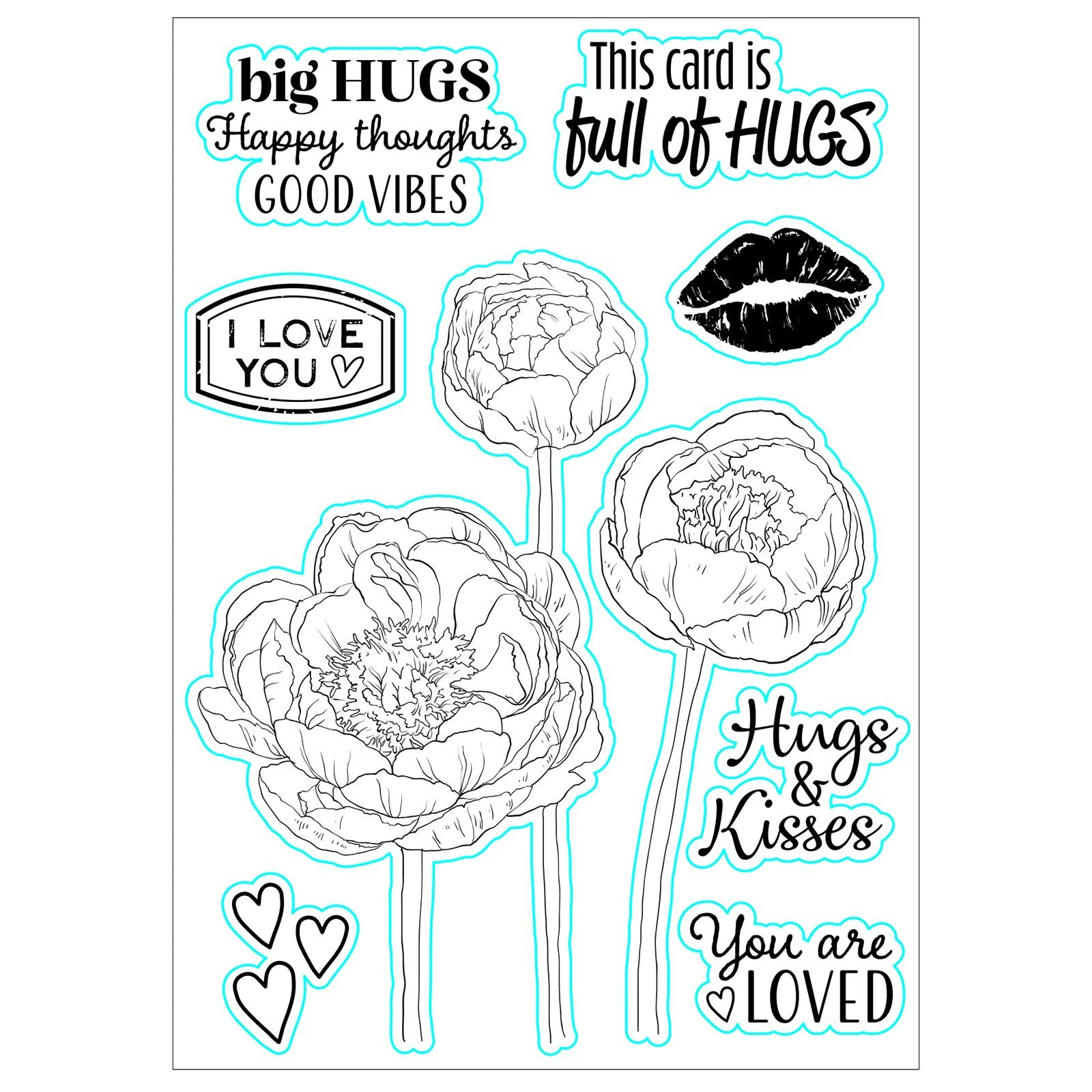 Nellie's choice • clear stamps full of hugs 9st.