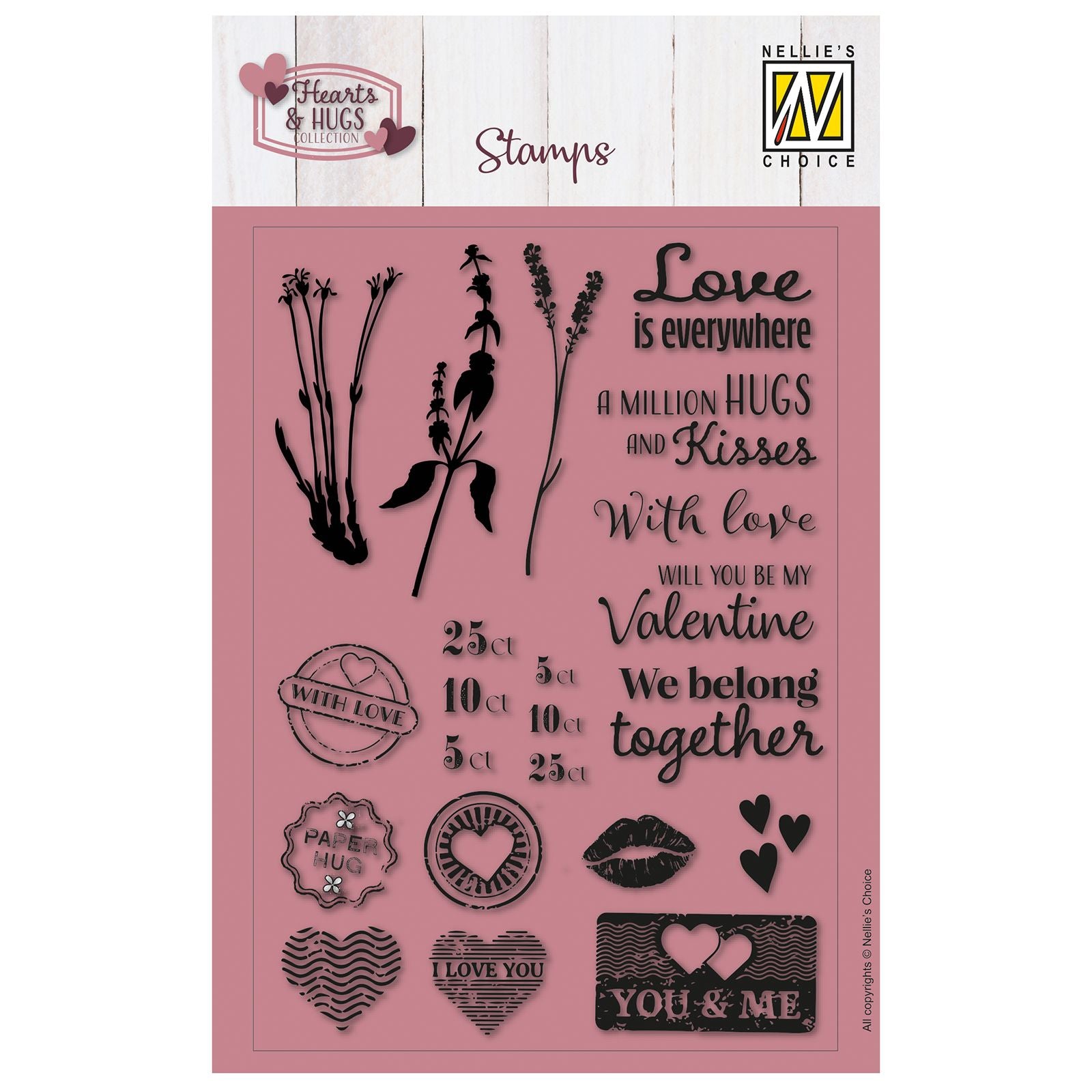 Nellie's choice • clear stamps love is everywhere 22st.