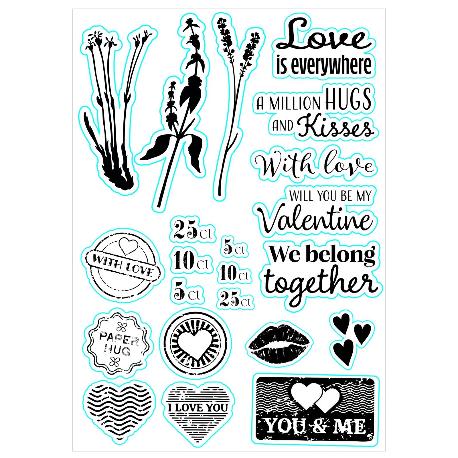 Nellie's choice • clear stamps love is everywhere 22st.