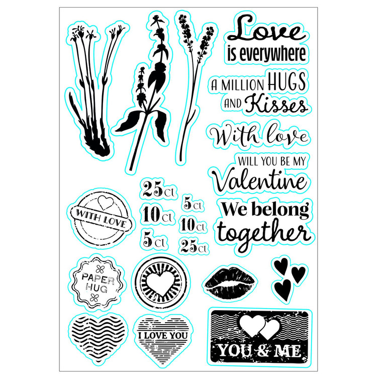 Nellie's choice • clear stamps love is everywhere 22st.