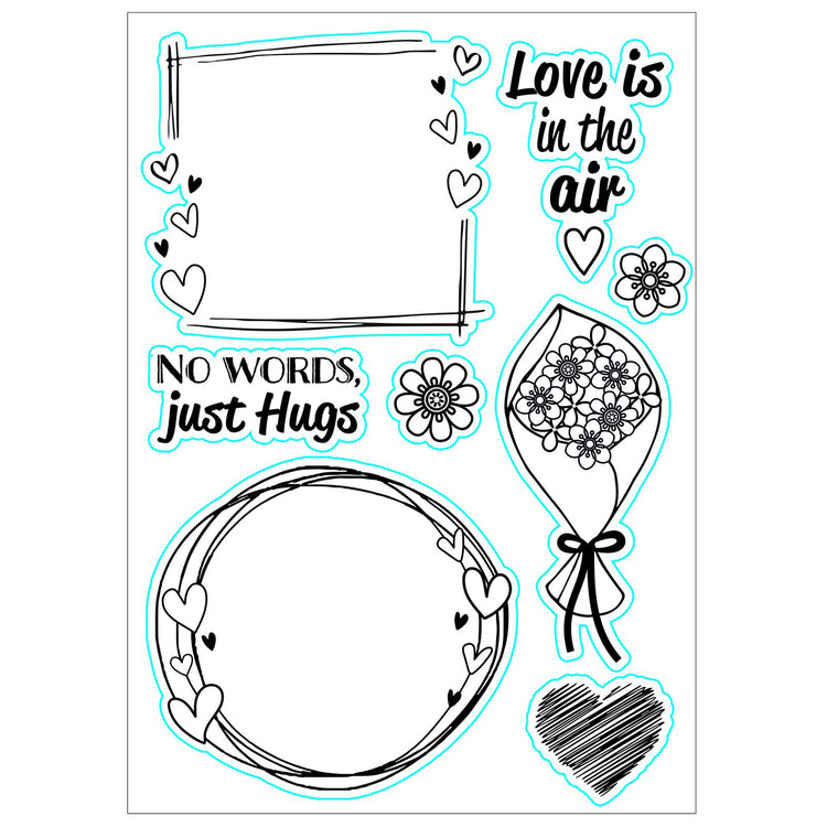 Nellie's choice • clear stamps no words, just hugs 8st.