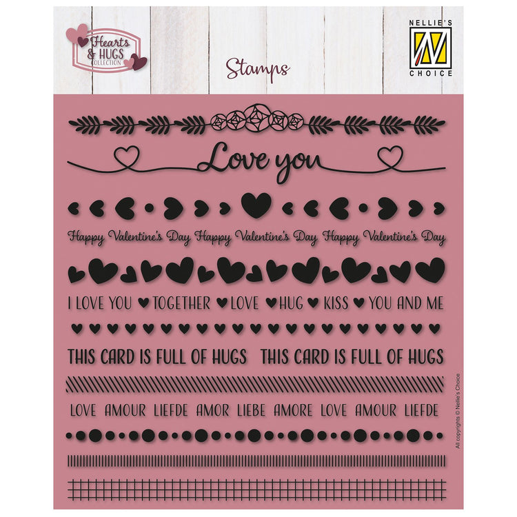 Nellie's choice • clear stamps strips love hugs 13st.