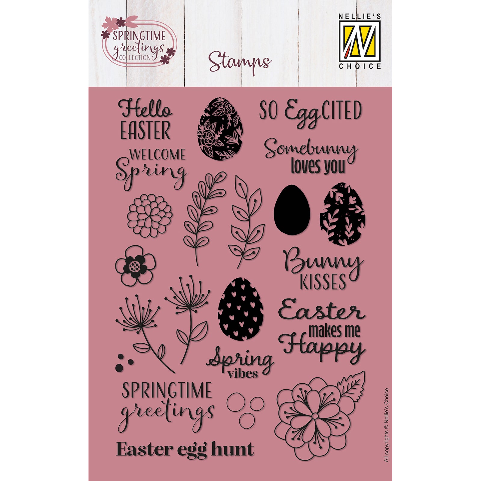 Nellie's choice • clear stamps springtime greetings 22st.