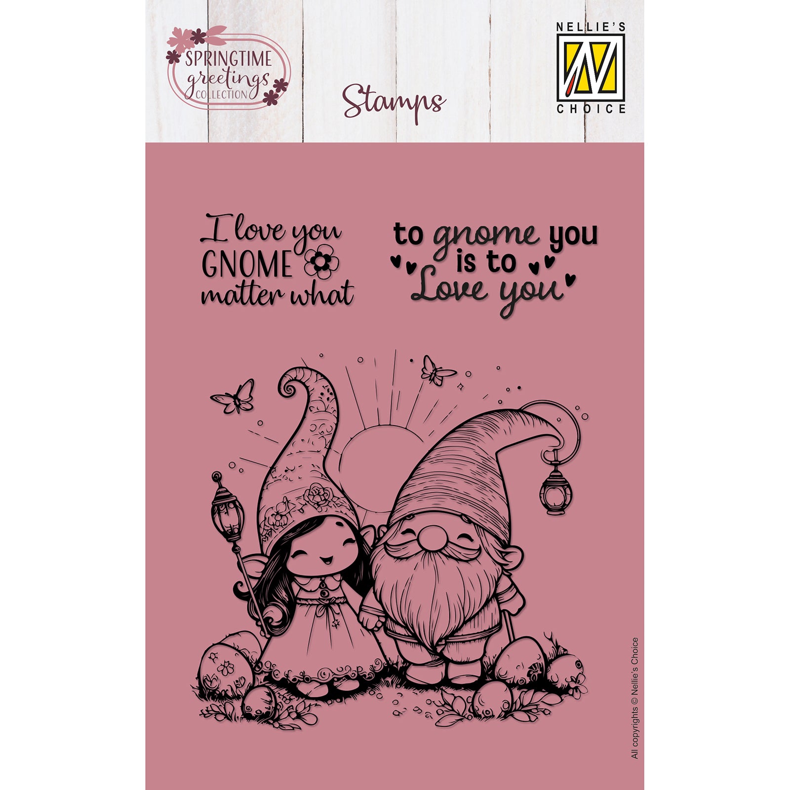 Nellie's choice • clear stamps gnome en elf 3st.