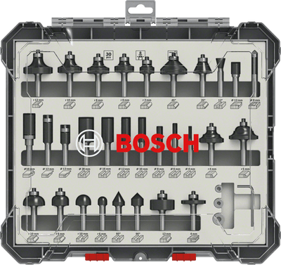 Bosch accessoires 30-delige gemengde freesset - schachtdiameter 6 mm - 2607017474